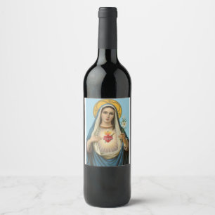 Herz Mariä Unsere Liebe Frau Heilige Maria Mutter Weinetikett