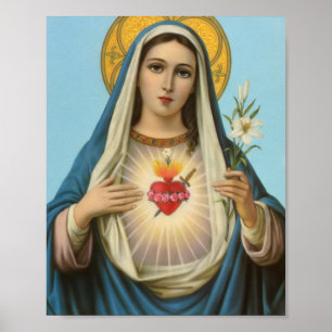 Herz Mariä Unsere Liebe Frau Heiliges Herz Poster