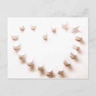Herz Marshmallow Postkarte