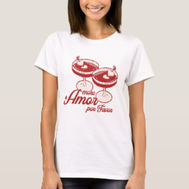 Herz Martini Valentinstag T-Shirt