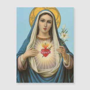 Herz Mary Unsere Frau Heilige Maria Mutter Gottes Magnetkarte