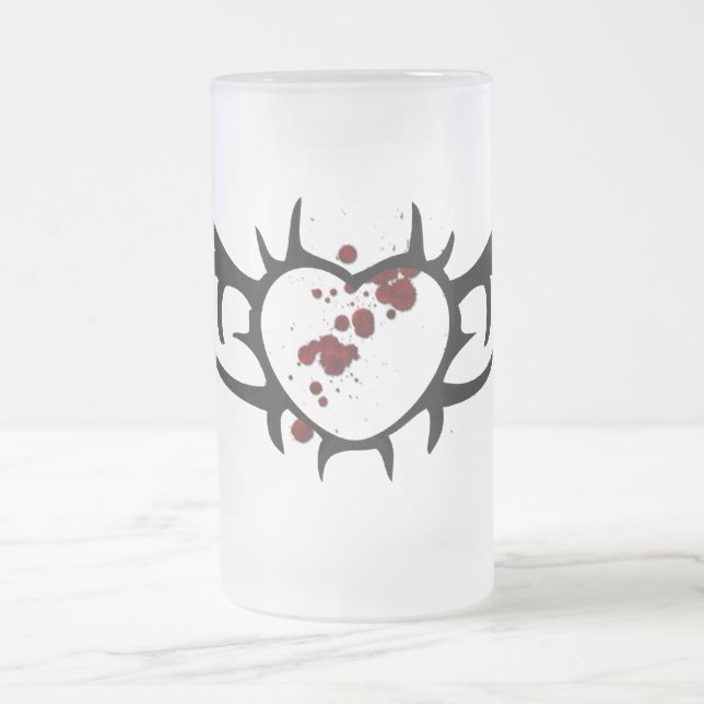 Herz-mattierte Tasse (Mittel)
