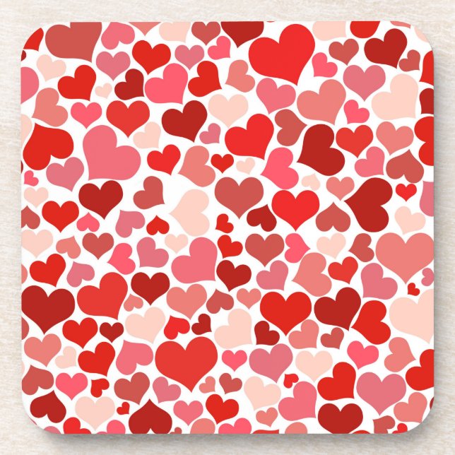 Herz - mehrfarbiges Muster-20367 Getränkeuntersetzer (Vorderseite)