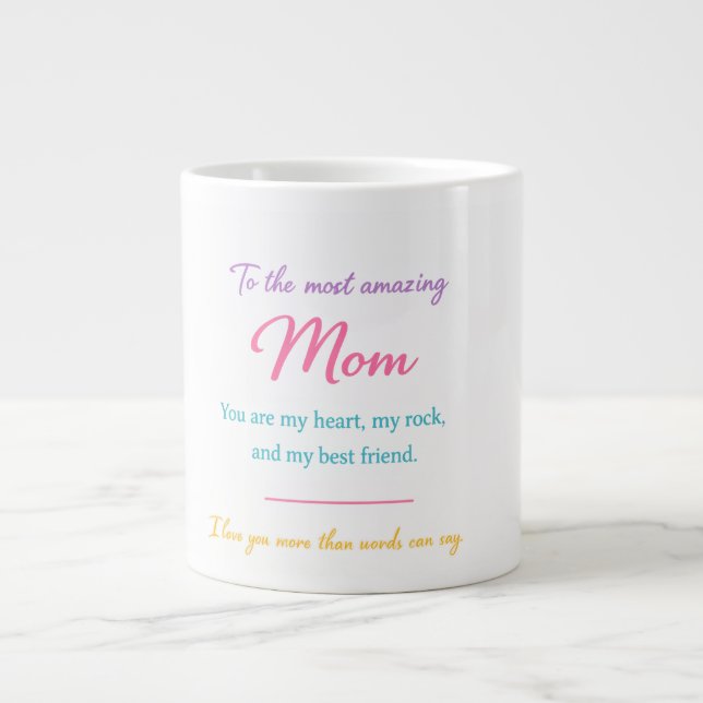 Herz meines Zuhause – Mutter Geschenktasse Jumbo-Tasse (Vorderseite)