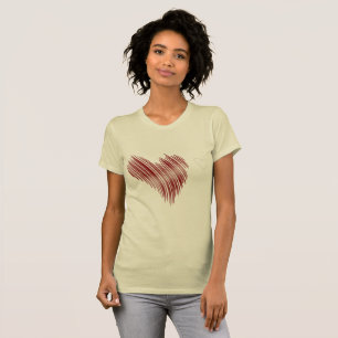 Herz-Minimalist-T-Shirt - Moderne strukturierte Gr T-Shirt