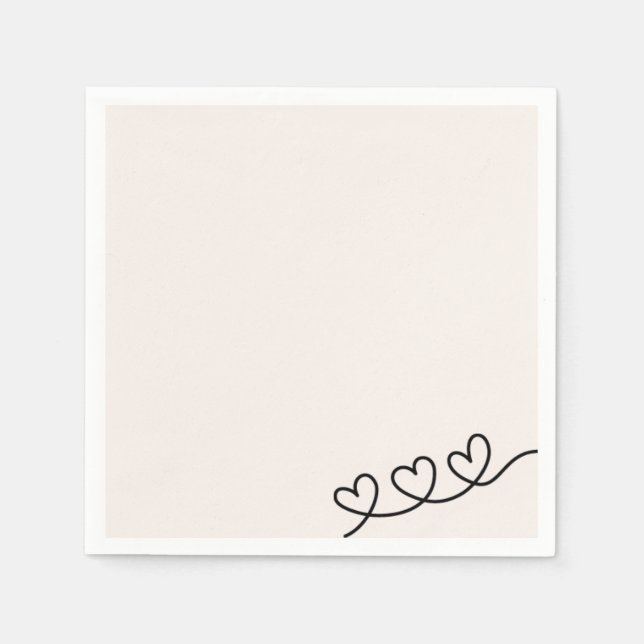 Herz - Minimalistische Napkins Serviette (Vorderseite)