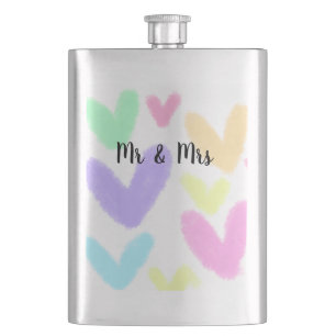 Herz minimalistischer Textstil Hochzeit Mr & Mrs c Flachmann