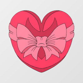 Herz mit Arrowhead und Bow Fensteraufkleber