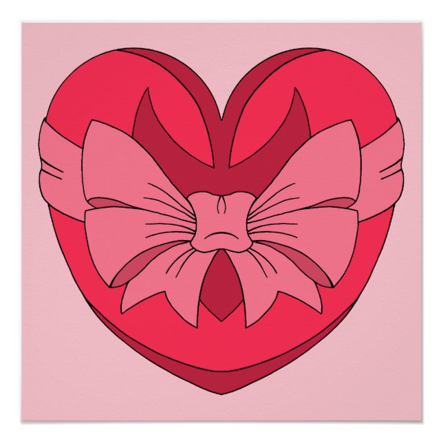 Herz mit Arrowhead und Bow Poster (Vorderseite)