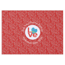 Herz mit Arubanischer Flagge LOVE Rot Personalisie