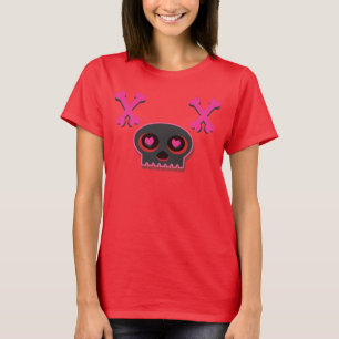 Herz Mit Augen Niedlicher Schädel T - Shirt