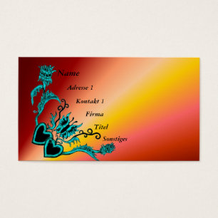 Herz mit Blume und Schmetterling auf Regenbogen