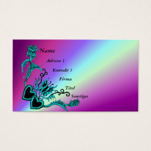 Herz mit Blume und Schmetterling auf Regenbogen