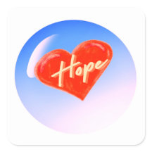 Herz mit dem Wort Hope Sticker