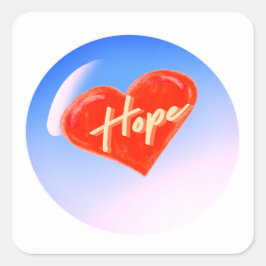Herz mit dem Wort Hope Sticker