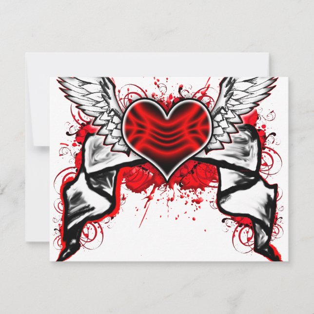 Herz mit Flügeln (Vorderseite)