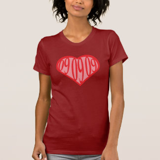 Herz mit Glückszahlen 09 09 09 T-Shirt