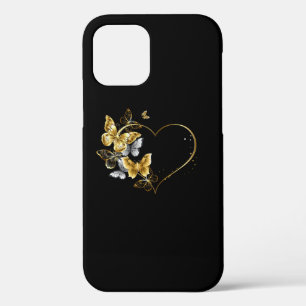 Herz mit goldenen Schmetterlingen Case-Mate iPhone Hülle