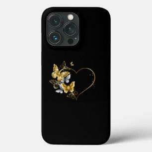 Herz mit goldenen Schmetterlingen Case-Mate iPhone Hülle