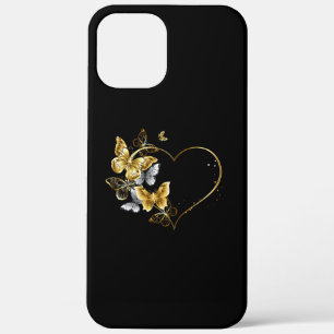 Herz mit goldenen Schmetterlingen Case-Mate iPhone Hülle