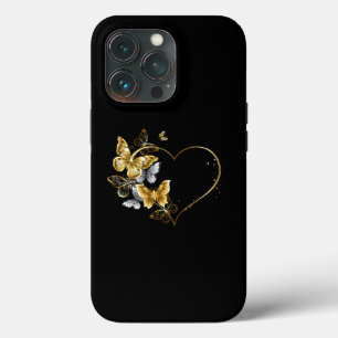 Herz mit goldenen Schmetterlingen Case-Mate iPhone Hülle
