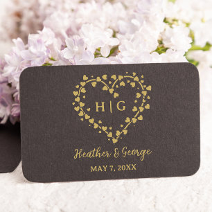 Herz mit Herz-Hochzeitmonogramm-Design Gummistempel