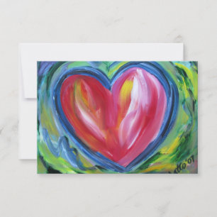 Herz mit Hoffnung Custom Kleine Einladung oder Ein