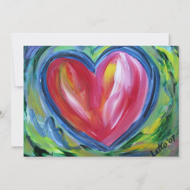 Herz mit Hoffnung individuelle Einladung oder Einl (Vorderseite)