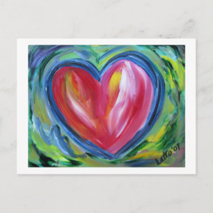 Herz mit Hope Postcard Postkarte