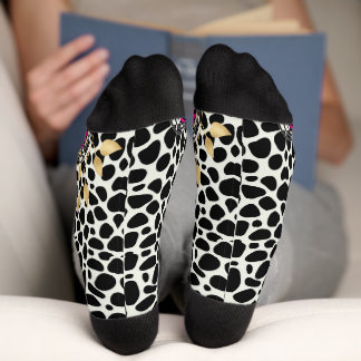 Herz, mit Leopard  Socken