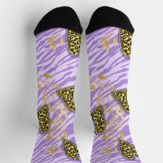 Herz, mit Leopard  Socken