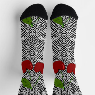 Herz, mit Leopard  Socken