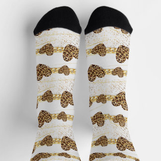 Herz, mit Leopard Socken