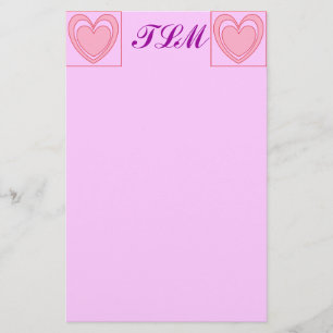 Herz Mit Monogramm Stationery Briefpapier