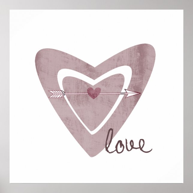 Herz mit Pfeil Poster (Vorne)