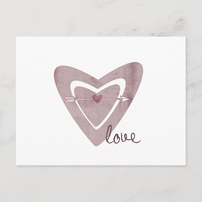 Herz mit Pfeil Postkarte (Vorderseite)
