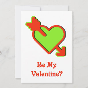 Herz mit Pfeil - Valentinskarte