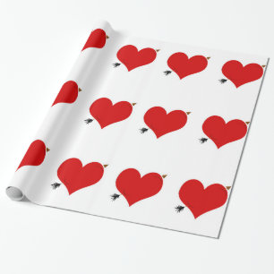 Herz mit Pfeilen-Papier Geschenkpapier