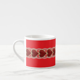 Herz mit Spitzen Espressotasse