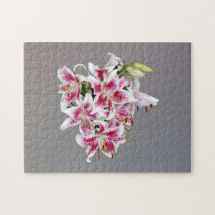 Herz mit Stargazer Lilies Puzzle