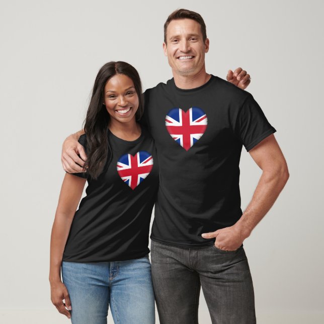 Herz mit Union Jack T - Shirt (Unisex)