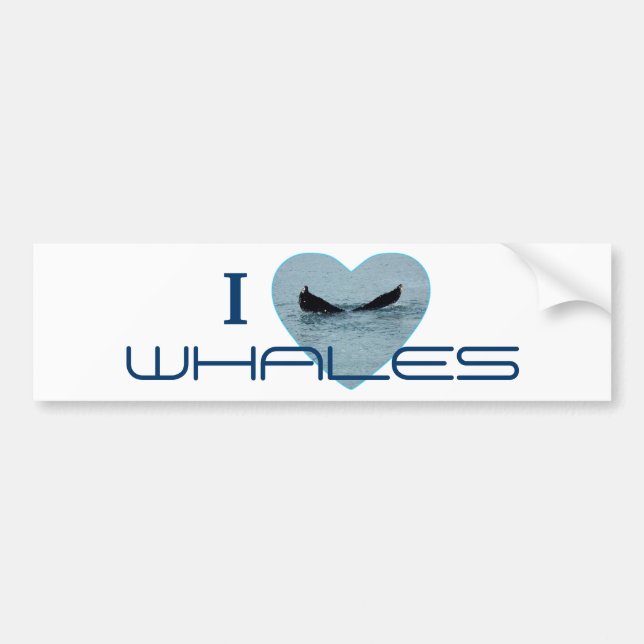 Herz mit Wal-Schwanz-Foto Autoaufkleber (Vorne)