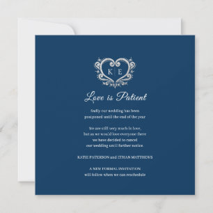 Herz Monogramm abgesagte Hochzeit Liebe geduldig b Ankündigung
