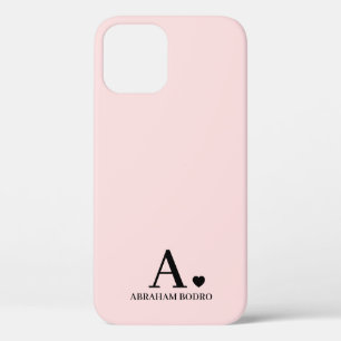 Herz-Monogramm Rosé Weiblich Süß Feminim Case-Mate iPhone Hülle