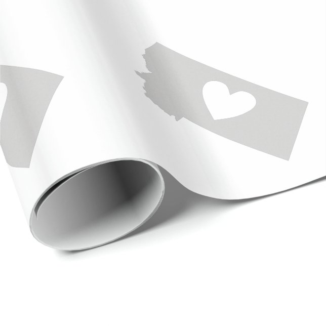 Herz-Montana-Staats-Silhouette Geschenkpapier (Rolleneckpunkt)