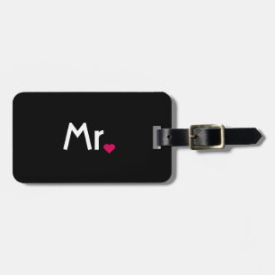 Herz Mr. und Mrs. Gepäckanhänger für ihn