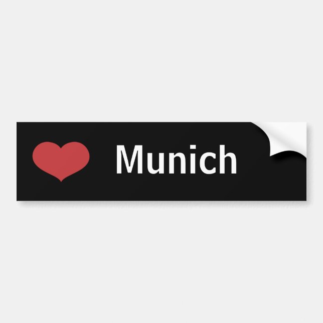 Herz München Autoaufkleber (Vorne)