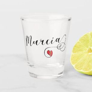 Herz Murcia Flag, Spanien, I Liebe Murcia Schnapsglas