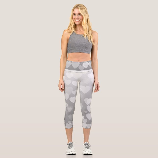 Herz-Muster 17 Capri Leggings (Vorderseite)