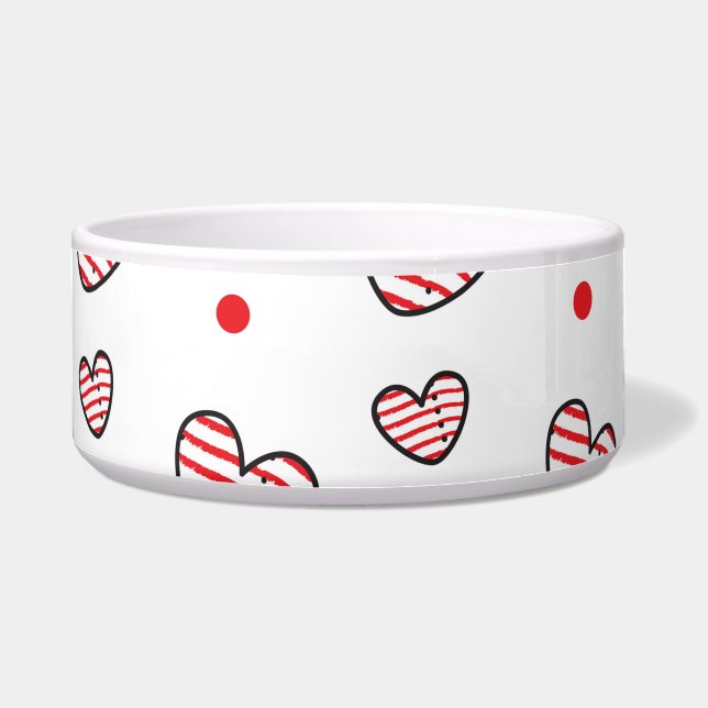 Herz-Muster 21 Napf (Vorderseite)